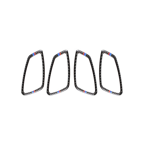 Adhésif décoratif pour la main de la portière de l'auto en fibre de carbone à trois couleurs pour BMW E90 / 320i / 318i / 325i, poignée de porte (trois couleurs)