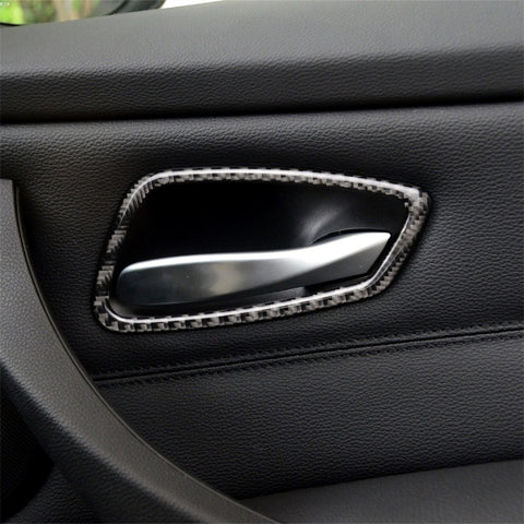Adhésif décoratif pour poignée de porte automobile en fibre de carbone pour BMW E90 / 320i / 318i / 325i, Poignée de porte
