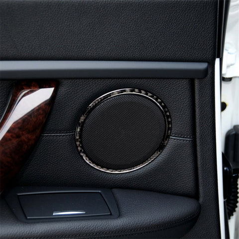 Adhésif décoratif circulaire pour clapet en fibre de carbone pour BMW E90 / E84 / 320i / 325i, Horn Circle