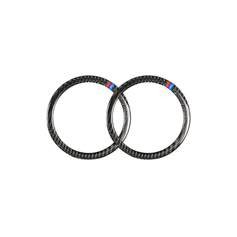 Adhésif décoratif circulaire pour clapet en fibre de carbone à trois couleurs pour BMW E90 / E84 / 320i / 325i, cercle de corne (trois couleurs)