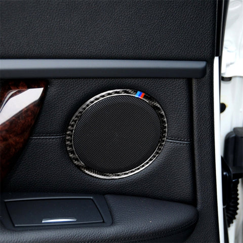 Adhésif décoratif circulaire pour clapet en fibre de carbone à trois couleurs pour BMW E90 / E84 / 320i / 325i, cercle de corne (trois couleurs)