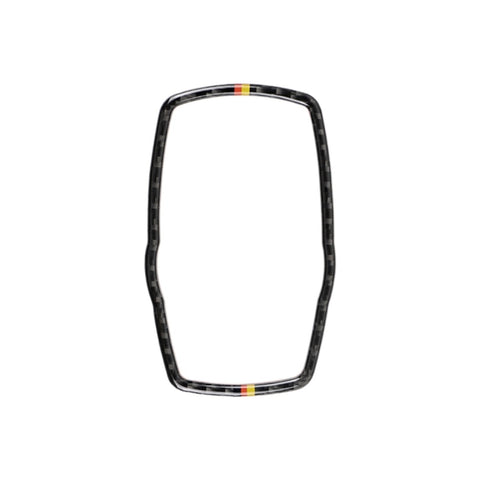 Adhésif décoratif pour corniche multimédia de voiture en fibre de carbone de couleur rouge arancione pour BMW X3 / X4 / X5 / X6 / F07 / F10 / F15 / F16 / F20 / F25 / F26 / F30 / F34, cadre multimédia (couleur rouge orange)