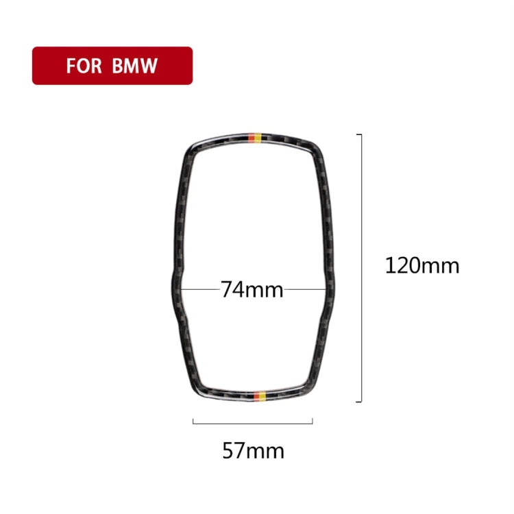 Orange Red Color Carbon Fiber Car Multimedia Frame Decorative Sticker for BMW X3 / X4 / X5 / X6 / F07 / F10 / F15 / F16 / F20 / F25 / F26 / F30 / F34   ...