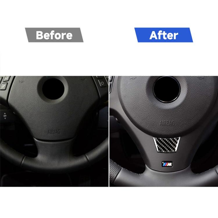 Carbon Fiber Steering Wheel Sticker for BMW E90 2005-2012