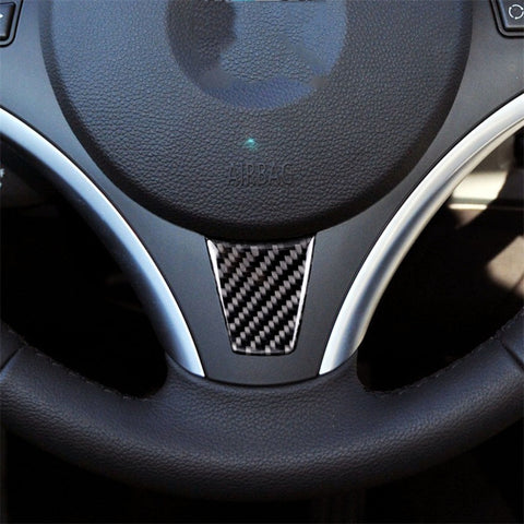 Adhésif décoratif pour volant de voiture en fibre de carbone version A grande pour BMW E90 2005-2012, Volant