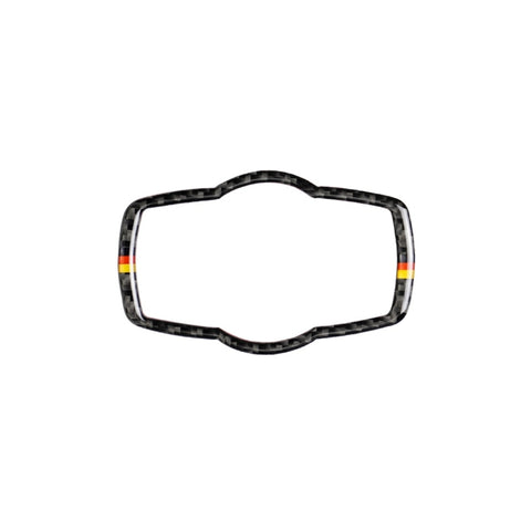 Autocollant décoratif pour interrupteur de voiture en fibre de carbone de couleur jaune rouge pour BMW E90 / E92 / E93 2005-2012 / 320i / 325i, version sottile, interrupteur de phare (couleur jaune rouge)