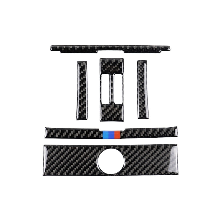6 PCS Three Color Carbon Fiber Car Rear Outlet Decorative Sticker for BMW F30 2013-2015 / F34 2013-2016, Rear Outlet