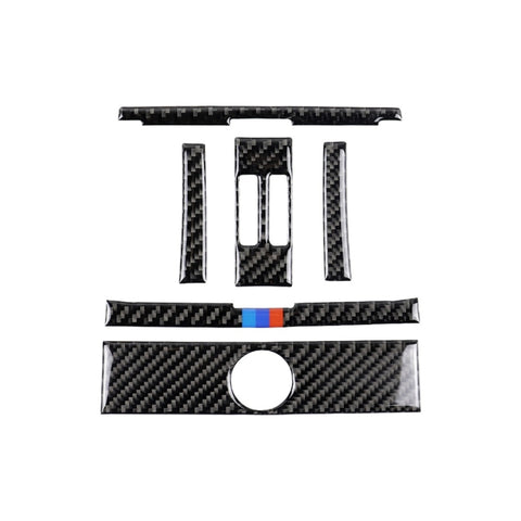 Adhésif décoratif pour support arrière de voiture en fibre de carbone à trois couleurs de 6 pièces pour BMW F30 2013-2015 / F34 2013-2016, sortie arrière