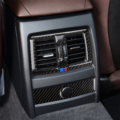 Adhésif décoratif pour support arrière de voiture en fibre de carbone à trois couleurs de 6 pièces pour BMW F30 2013-2015 / F34 2013-2016, sortie arrière