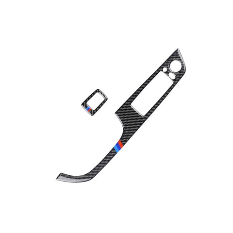 Adhésif décoratif pour panneau de sol pour guide de sinistre en fibre de carbone à trois couleurs de 2 pièces pour BMW E92 2005-2012, diamètre : 40,4 cm, diamètre : 40,4 cm (trois couleurs)