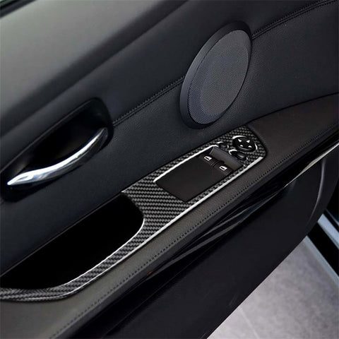 Adhésif décoratif pour panneau de sol guida a sinistra per auto en fibre de carbone de 2 pièces pour BMW E92 2005-2012, diamètre: 40,4 cm, Diamètre: 40,4 cm