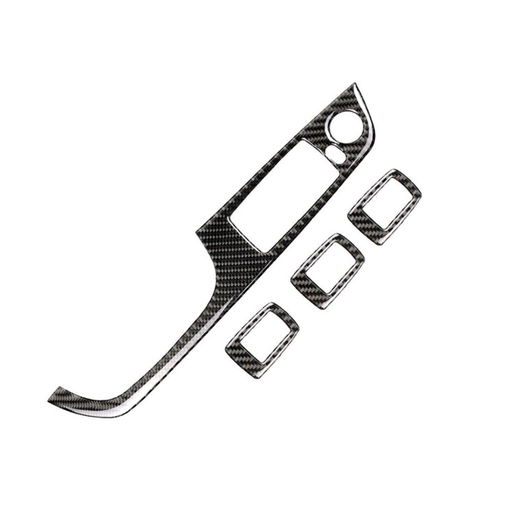 4 PCS Carbon Fiber Car Left Driving Lifting Panel Decorative Sticker without Folding for BMW E90 / 320i / 325i, Diameter: 35.8cm                        ...