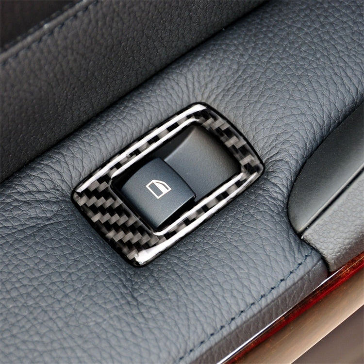 4 PCS Carbon Fiber Car Left Driving Lifting Panel Decorative Sticker without Folding for BMW E90 / 320i / 325i, Diameter: 35.8cm                        ...