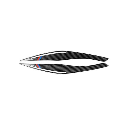 1 paio di adesivi decorativi per sopracciglia con lampada per auto in fibra di carbonio per BMW E90 / 318i / 320i / 325i 2009-2012, Lamp Eyebrow(Three Color), Lamp Eyebrow