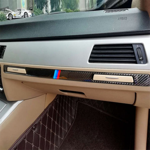 Adhésif décoratif avec commande centrale pour voiture en trois couleurs en fibre de carbone guida a sinistra pour BMW E90 / E92 / E93 2005-2012, commande centrale de conduite à gauche (trois couleurs)