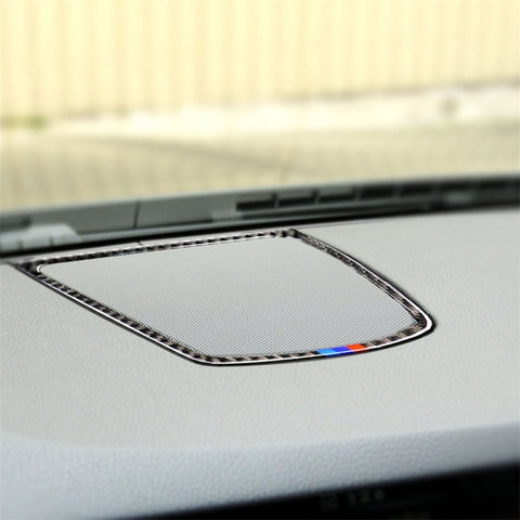 Adesivo decorativo con cornice grande corno per strumento auto in fibra di carbonio a tre colori per BMW Serie 5 F10 2011-2017, Instrument Big Horn Frame (Three Color), Instrument Big Horn  Frame