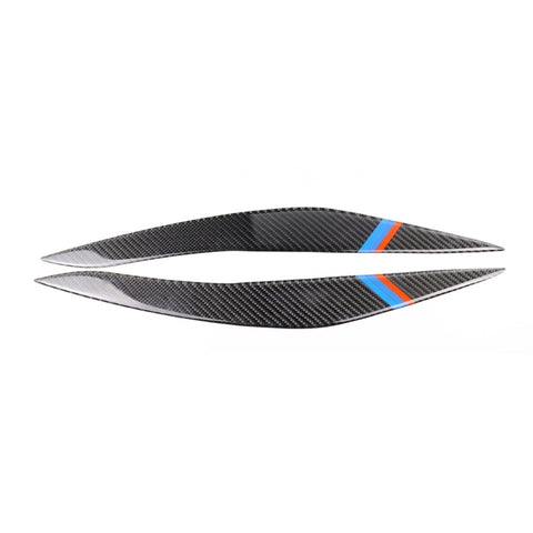 Adhésif décoratif pour sopracciglia avec lampe pour voiture en fibre de carbone à trois couleurs pour BMW Serie 5 F10 2010-2013, sourcil de lampe (trois couleurs), sourcil de lampe