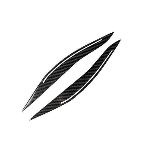 Adesivo decorativo per sopracciglia per lampada per auto in fibra di carbonio per BMW Serie 5 F10 2014-2016, Lamp Eyebrow