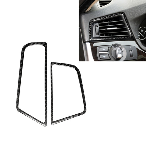 Adhésif décoratif pour pare-brise de voiture en fibre de carbone pour BMW Serie 5 F10 2011-2017, adapté au guide latéral pour voiture, cadre de sortie d'air latéral