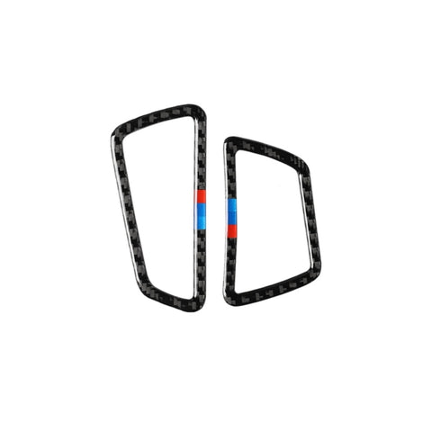 Adesivo decorativo per uscita aria strumento auto in fibra di carbonio per BMW Serie 5 F07 5GT 535i 2010-2016, adatto per la guida a sinistra, Instrument Air Outlet(Three Color), Instrument Air  Outlet