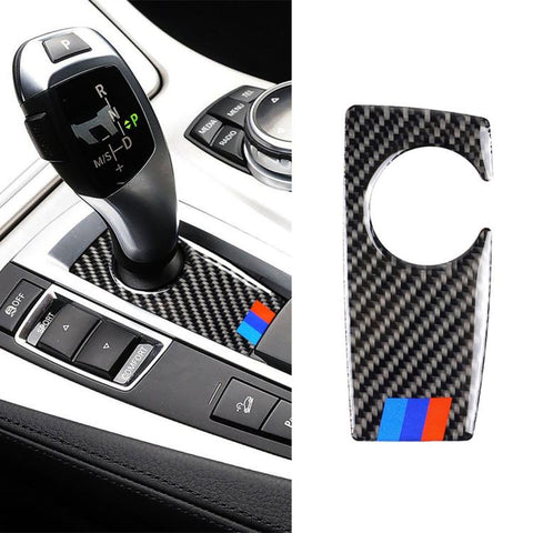 Adesivo decorativo per freno a mano per auto in fibra di carbonio sotto il pannello per BMW Serie 5 F07 F10 F25 F26 / GT X3 X4 2009-2016, adatto per la guida a sinistra, Handbrake Below Panel(Three Color), Handbrake Below Panel