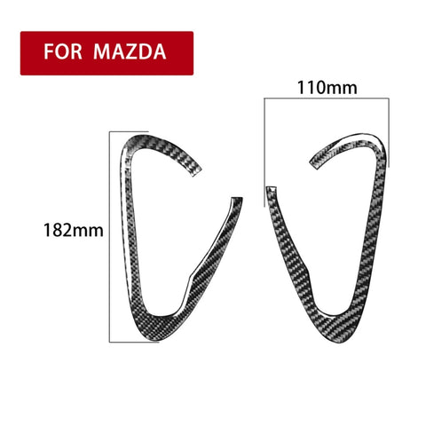 Adhésif décoratif pour main de porte en fibre de carbone pour 2 pièces pour Mazda RX8 2004-2008, guide vers l'extrémité et une face avant universelle, poignée de porte