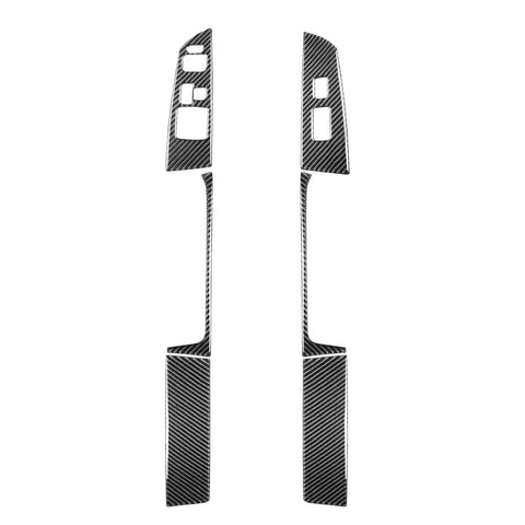 Adesivo decorativo per sedile di guida sinistro e destro in fibra di carbonio 6 in 1 per Mazda RX8 2004-2008, guida a sinistra ad alta configurazione, Left and Right Driving Seat Lift, Left Drive High-configured