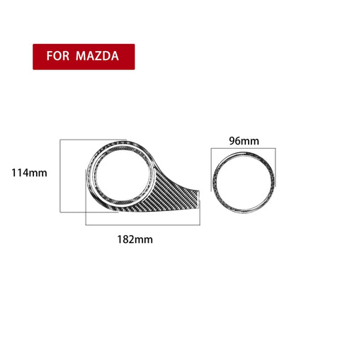 Adhésif décoratif pour support d'air sur croûte en fibre de carbone pour voiture pour Mazda RX8 2004-2008, guide vers l'avant, sortie d'air du tableau de bord