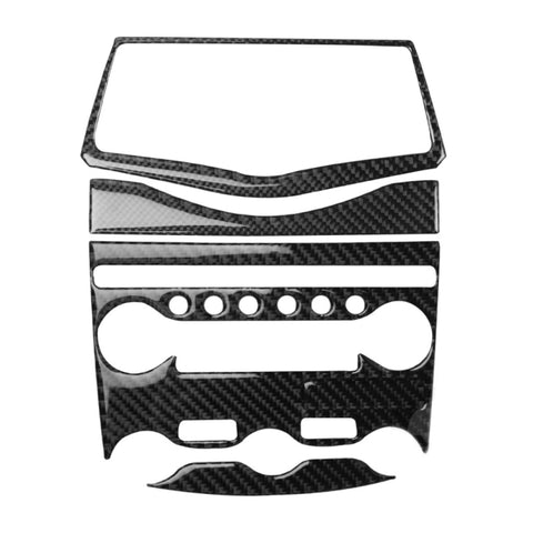 Adhésif décoratif pour panneau de régulation de l'air conditionné en fibre de carbone 5 en 1 pour Nissan 370Z Z34 2009-, guide pour destra ea sinistra universale, panneau de réglage de climatisation 5 en 1