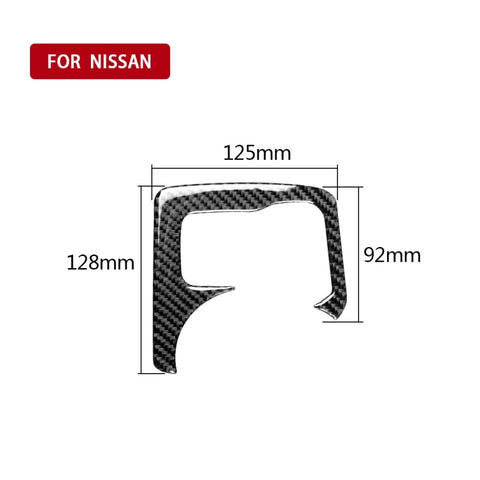 Autocollant décoratif pour impulsion de chauffage avec contrôle centralisé en fibre de carbone pour voiture pour Nissan 370Z Z34 2009-, guide vers l'avant et vers l'avant universel, bouton de chauffage de commande centrale