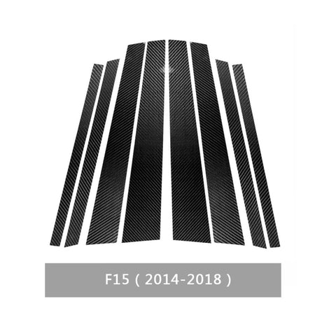 Adesivo decorativo per montante B in fibra di carbonio per auto per BMW X5 F15 2014-2018, guida a destra ea sinistra universale, For BMW X5 F15 2014-2018