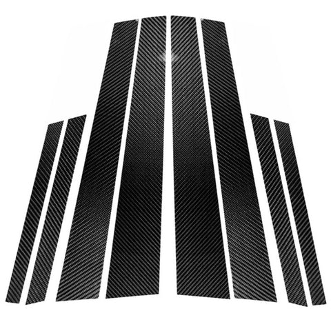 Adesivo decorativo per montante B in fibra di carbonio per auto per BMW X6 E71 2009-2013, guida a destra e a sinistra universale, For BMW X6 E71 2009-2013