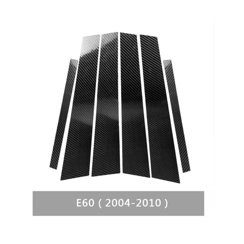 Adhésif décoratif pour montant B en fibre de carbone pour voiture pour BMW E60 2004-2010, guide pour destra ea sinistra universale, pour BMW E60 2004-2010