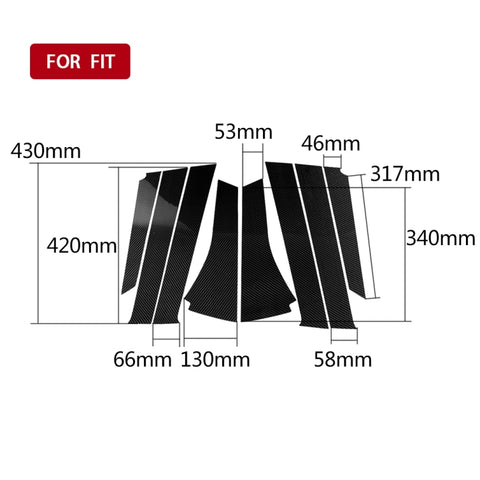 Adhésif décoratif pour montant B en fibre de carbone pour voiture pour Honda Fit 2014-2018, guide à destra ea sinistra universel, pour Honda Fit 2014-2018