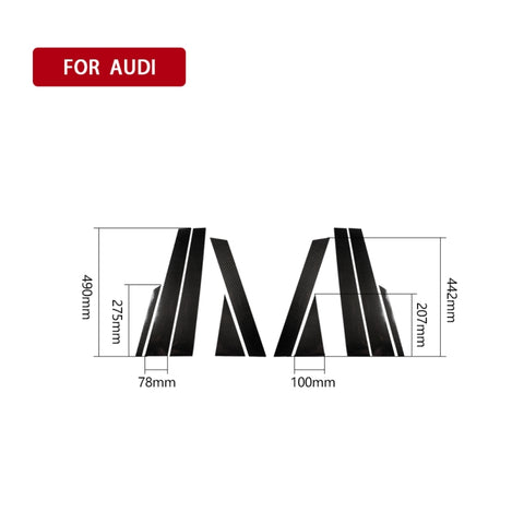 Adhésif décoratif pour montant central 10 en 1 pour voiture en fibre de carbone pour Audi Q7 / SQ7 4M 2016-2019, guide pour destra ea sinistra universale, pour Audi Q7