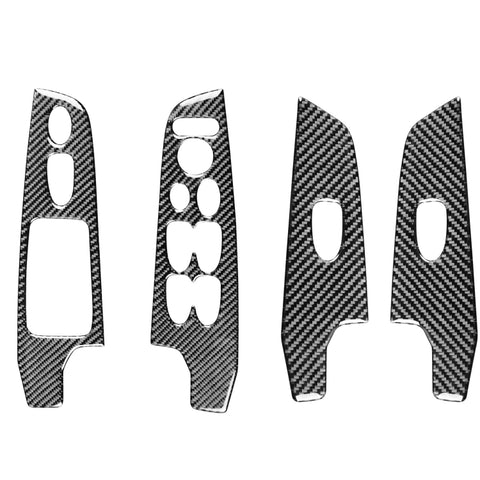 Adhésif décoratif pour panneau de sol en verre et fibre de carbone 4 en 1 pour Honda Civic 8a génération 2006-2011, guide de route, panneau de levage en verre, conduite à droite
