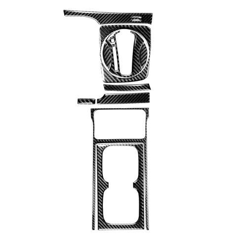 Adesivo decorativo 10 in 1 per auto in fibra di carbonio con cambio automatico e portabicchieri per Honda Civic 8a generazione 2006-2011, guida a sinistra, Automatic Gear + Water Cup Holder, Left Drive