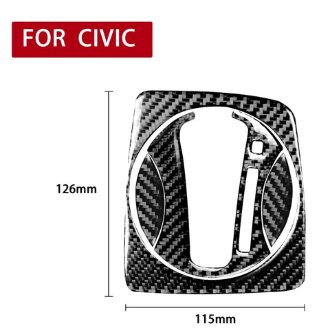 Autocollant décoratif pour ensemble d'éléments automatiques en fibre de carbone 4 en 1 pour Honda Civic 8a génération 2006-2011, guide de route, ensemble de vitesses automatique, conduite à droite