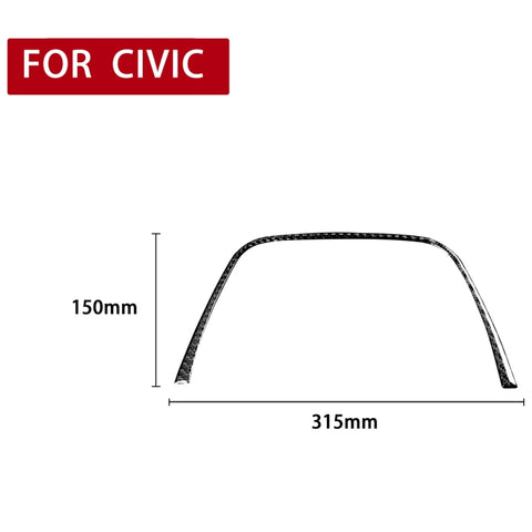 Adhésif décoratif partie supérieure du tachymètre pour voiture en fibre de carbone pour Honda Civic 8a génération 2006-2011, guide vers l'extrémité et la face avant universelle, partie supérieure du compteur de vitesse