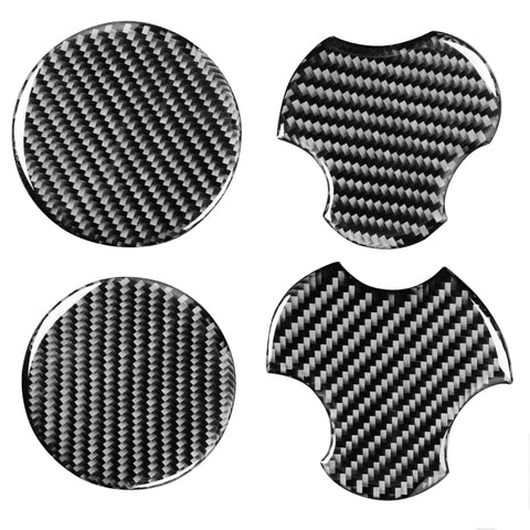 Adhésif décoratif pour robinets portables pour voiture en fibre de carbone 4 en 1 pour Jeep Wrangler JK 2007-2010, guide pour destra ea sinistra universale, tapis porte-gobelet d'eau
