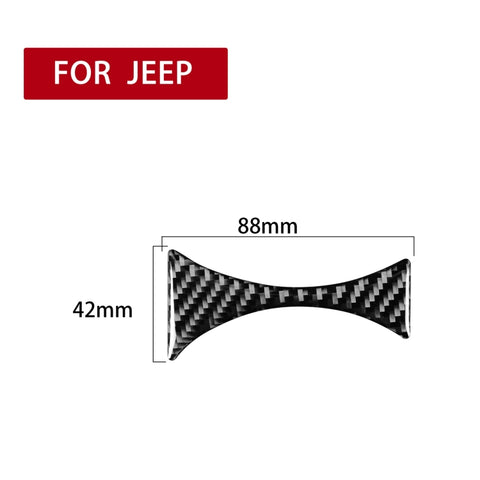 Adesivo decorativo per portabicchieri per auto in fibra di carbonio per Jeep Wrangler JK 2007-2010, guida a sinistra, Water Cup Holder