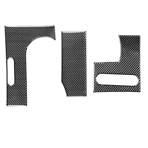 Adhésif décoratif pour console de changement de voiture 3 en 1 en fibre de carbone pour Jeep Wrangler JK 2007-2010, guide vers l'avant, Gear Console