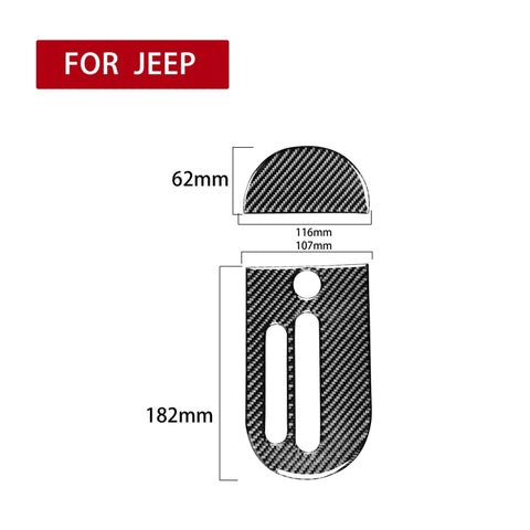Adhésif décoratif pour ingrédients en fibre de carbone 2 en 1 pour Jeep Wrangler JK 2007-2010, guide à sinistre, Gear