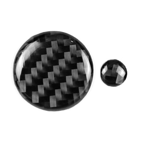 Un ensemble automatique en fibre de carbone manopole multimédia adhésif décoratif pour Mazda 3/6/CX-9/CX-5, guide à droite et à gauche universel, bouton multimédia