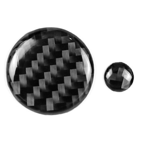 Un ensemble d'adhésifs décoratifs pour la poignée multimédia de commande centrale en fibre de carbone pour voiture pour Mazda 3/6 / CX-9 / CX-5, guide vers la sortie et la télécommande universelle, bouton multimédia de commande centrale