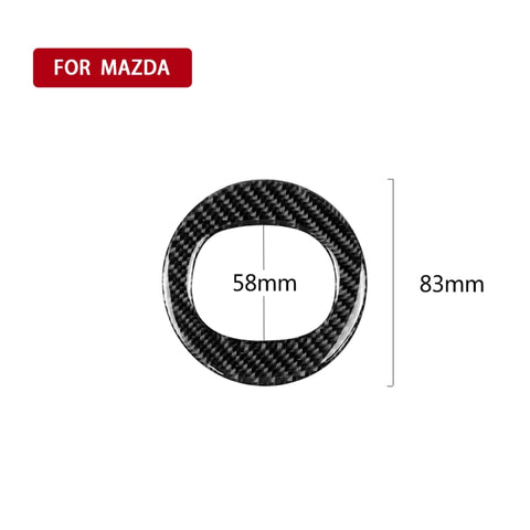 Adesivo decorativo circolare per volante in fibra di carbonio per auto per Mazda CX-5 2017-2018, guida a destra e a sinistra universale, Steering Wheel Circle for CX-5
