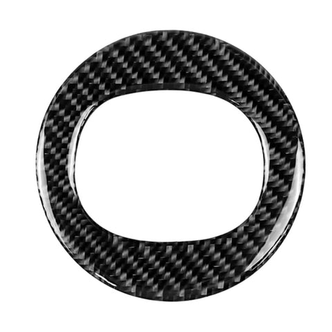 Adesivo decorativo circolare per volante in fibra di carbonio per auto per Mazda CX-5 2017-2018, guida a destra e a sinistra universale, Steering Wheel Circle for CX-5