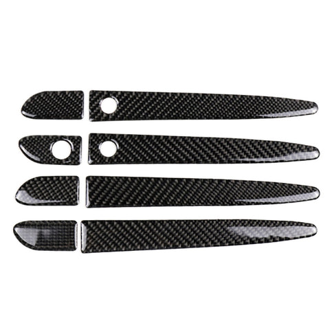 Un set di maniglie esterne per porte in fibra di carbonio per auto con adesivo decorativo Smart Hole per Mazda CX-5 2017-2018, guida a destra, Outside Door Handle with Smart, Right Drive