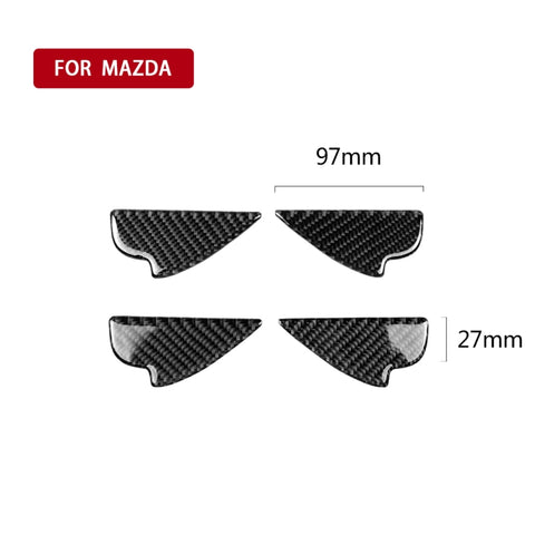 Adhésif décoratif pour porte intérieure en fibre de carbone pour voiture Mazda, guide pour la porte intérieure universelle, cuvette de porte intérieure