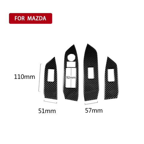 Adesivo in fibra di carbonio per pannello pulsanti finestra Mazda